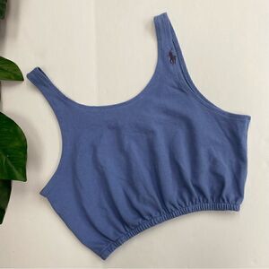 Urban Renewal Remade Button-Down Polo Vintage Tank Top Cropped Size M/L